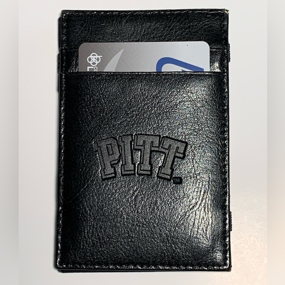 Other - Pitt Wallet | Card Holder ~ Black Leather ~ University of Pittsburgh